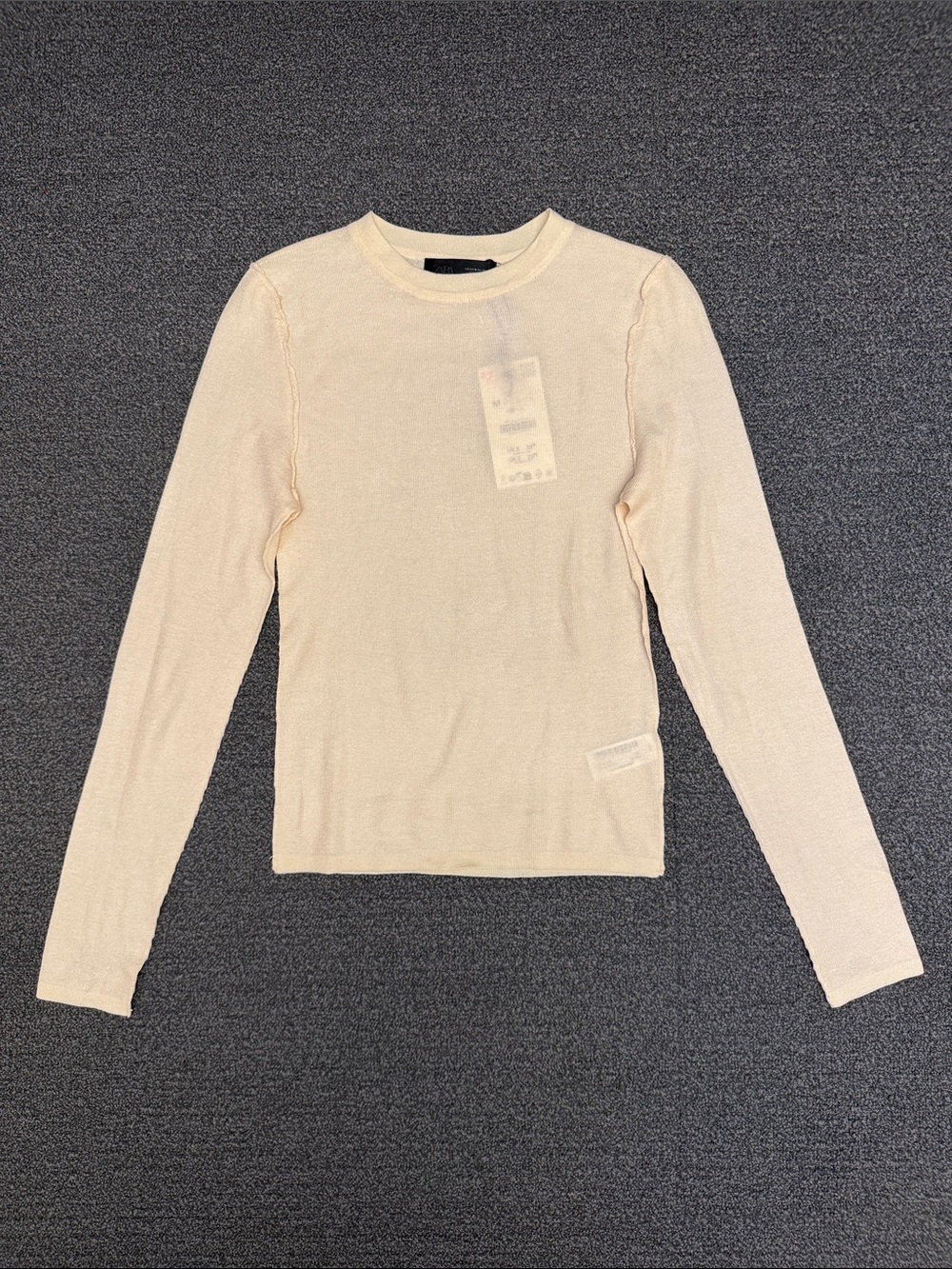 Zara Extra-Fine Knit Top in Butter